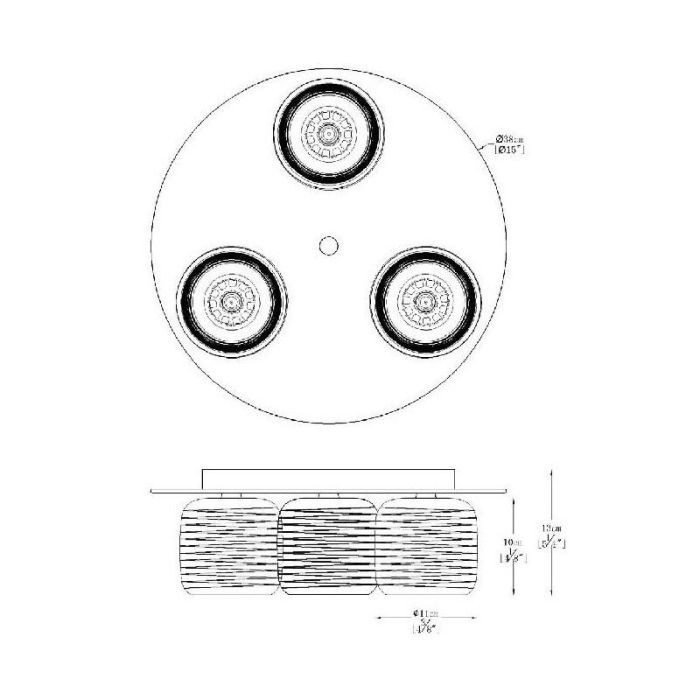 Moderne plafondlamp Eryn, Chroom en Goud