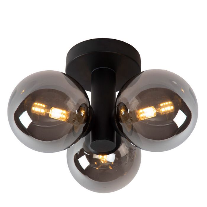Zwarte badkamer plafondlamp modern, Trudy, IP44