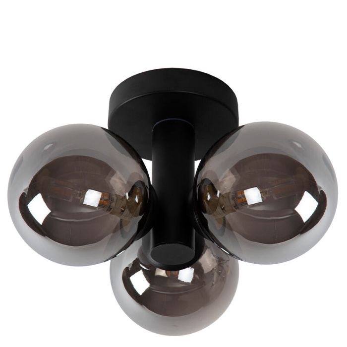 Zwarte badkamer plafondlamp modern, Trudy, IP44