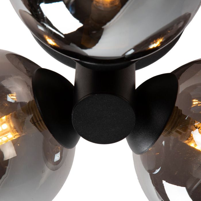 Zwarte badkamer plafondlamp modern, Trudy, IP44