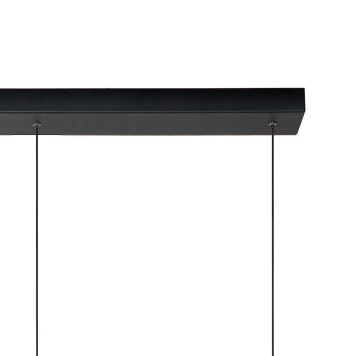 Zwarte moderne hanglamp, Lorenz, aluminium