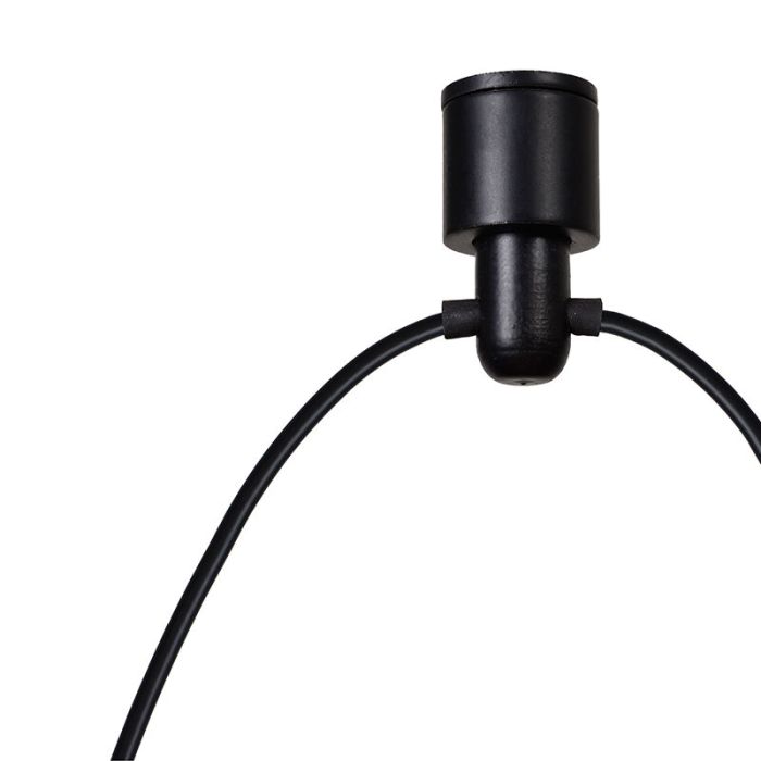 Zwarte moderne hanglamp, Lorenz, aluminium