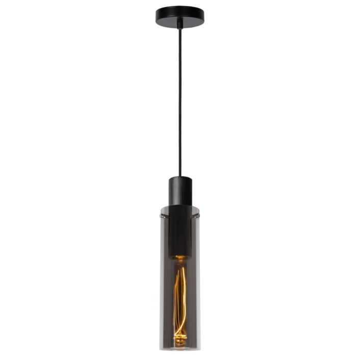 Grijze hanglamp Orlando, glas