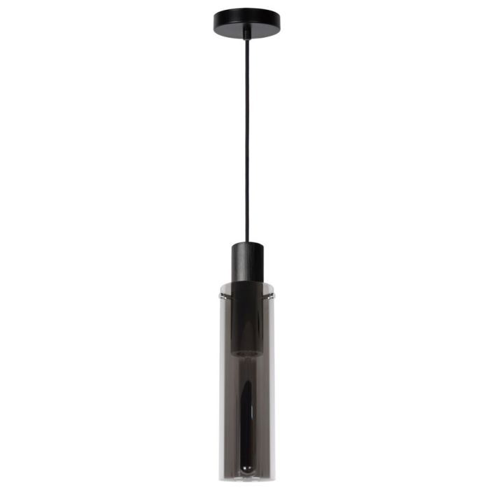 Grijze hanglamp Orlando, glas