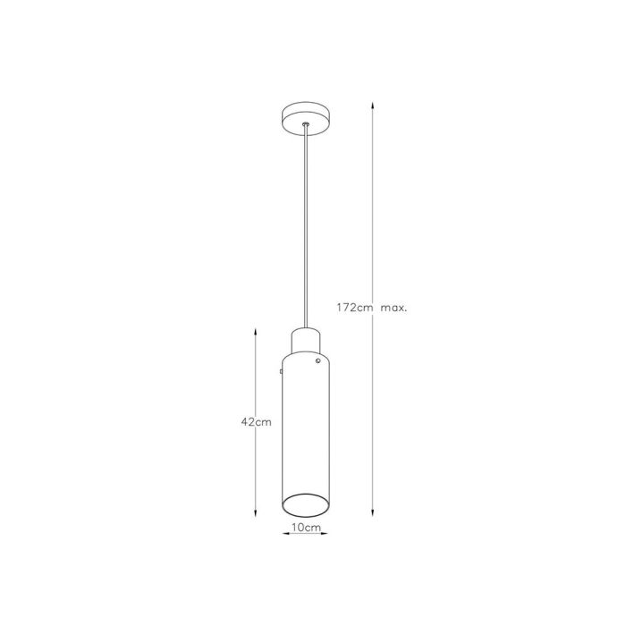 Grijze hanglamp Orlando, glas