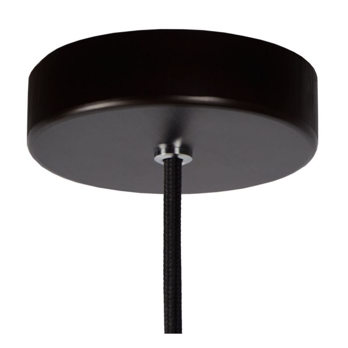Zwarte hanglamp Zino, glas