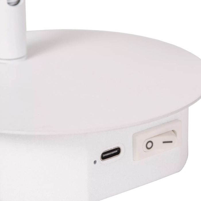 Witte bedlamp modern, Jolijn, 2W, 3000K LED, met schakelaar
