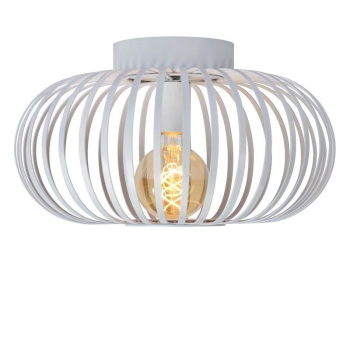 Witte plafonniere Manuela, Rond