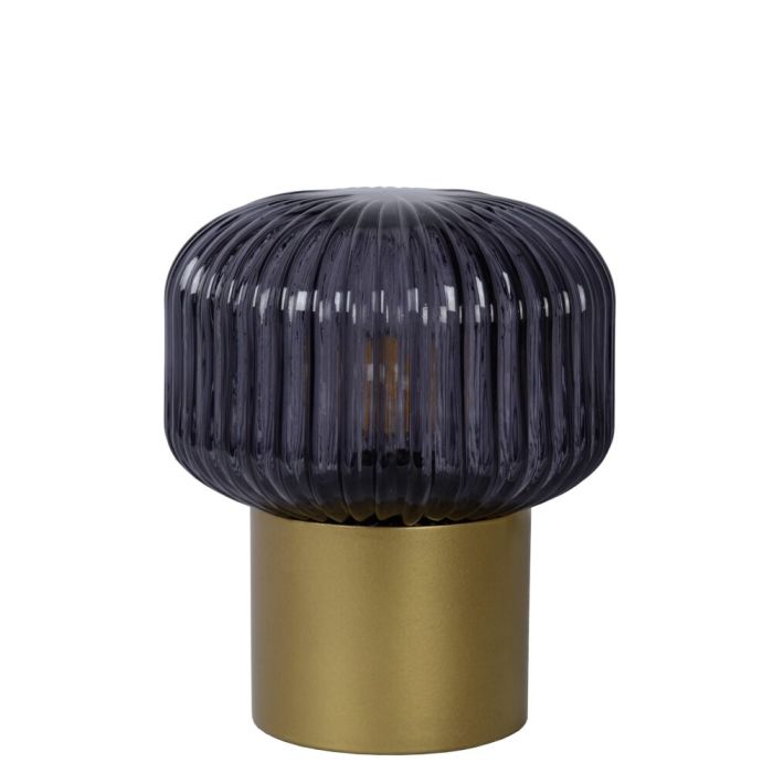 Gouden tafellamp Jany, glas