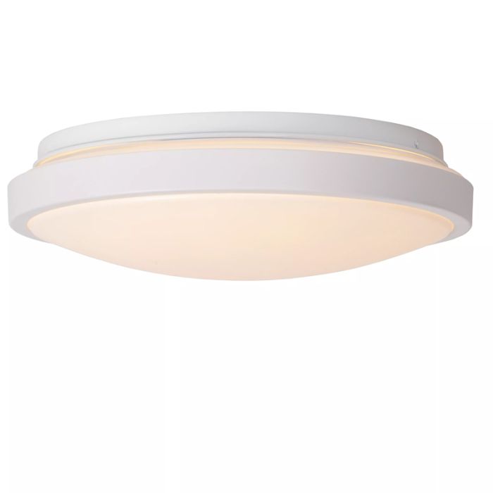 Witte badkamer plafondlamp modern, Dasher, 12W, 2700K LED, IP44