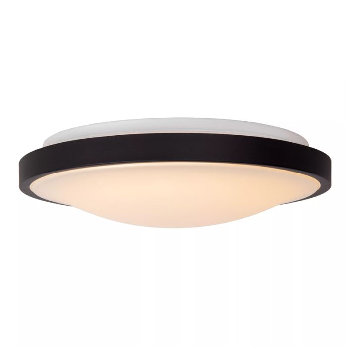 Zwarte badkamer plafondlamp modern, Dasher, 24W, 2700K LED, IP44