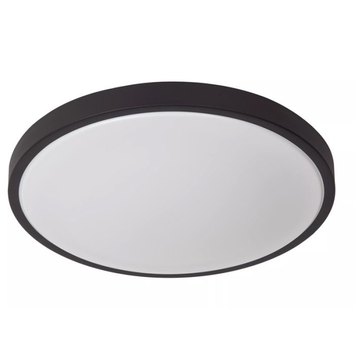 Zwarte badkamer plafondlamp modern, Dasher, 24W, 2700K LED, IP44