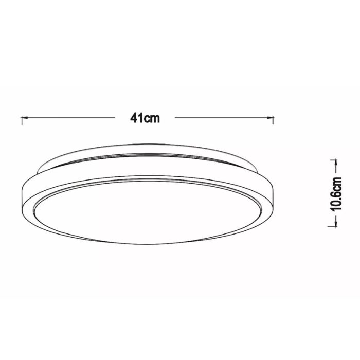 Zwarte badkamer plafondlamp modern, Dasher, 24W, 2700K LED, IP44