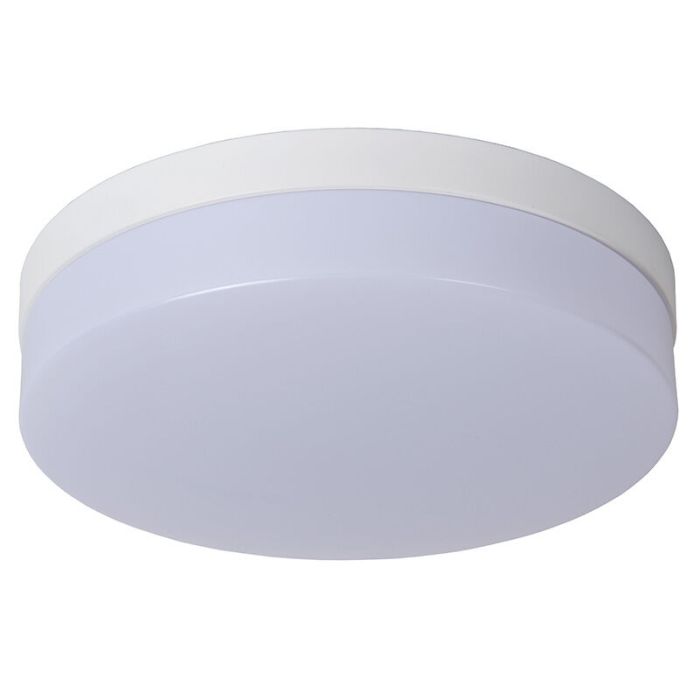 Witte badkamer plafondlamp kunststof, Biskit, 18W, 2700K LED, IP44