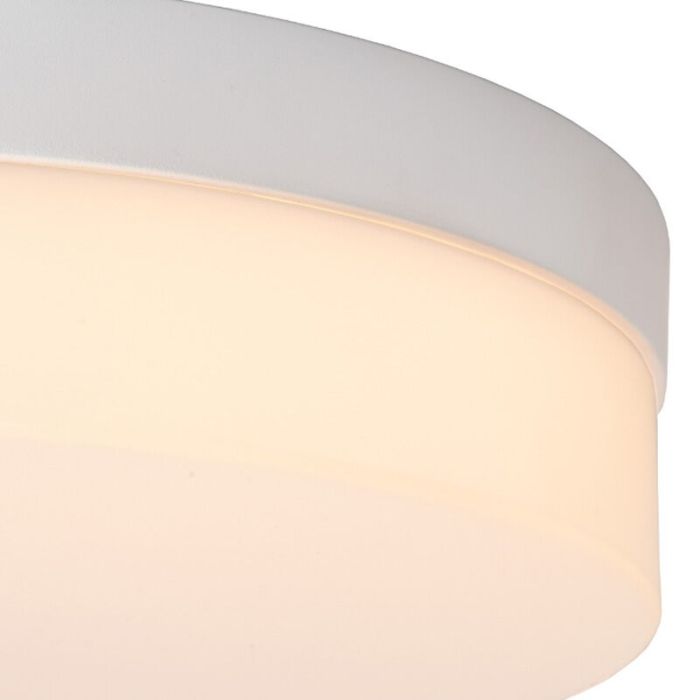 Witte badkamer plafondlamp kunststof, Biskit, 18W, 2700K LED, IP44