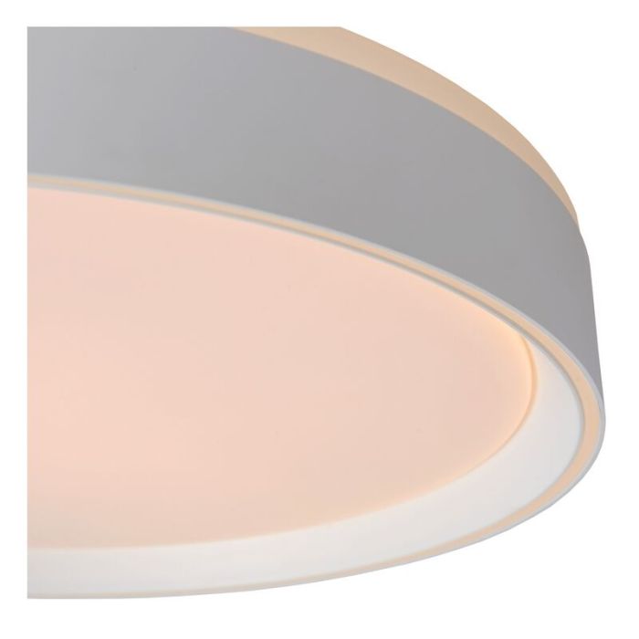 Witte plafonniere Nuria, acryl, 24w warm wit licht