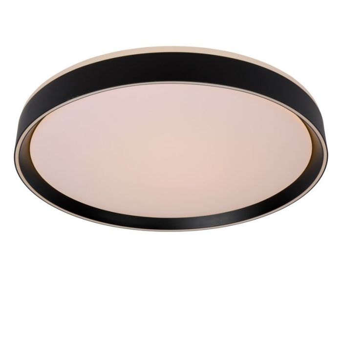 Zwarte plafonniere Nuria, acryl, 36w warm wit licht