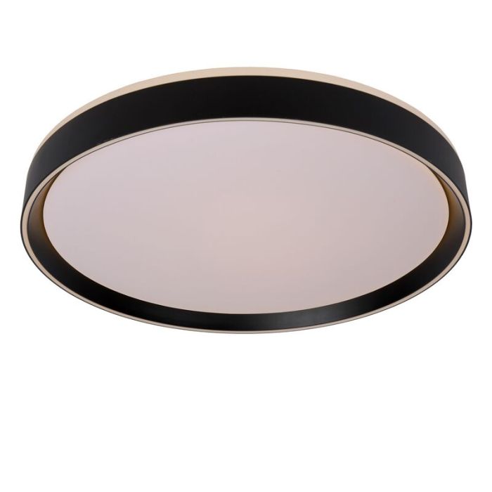 Zwarte plafonniere Nuria, acryl, 36w warm wit licht