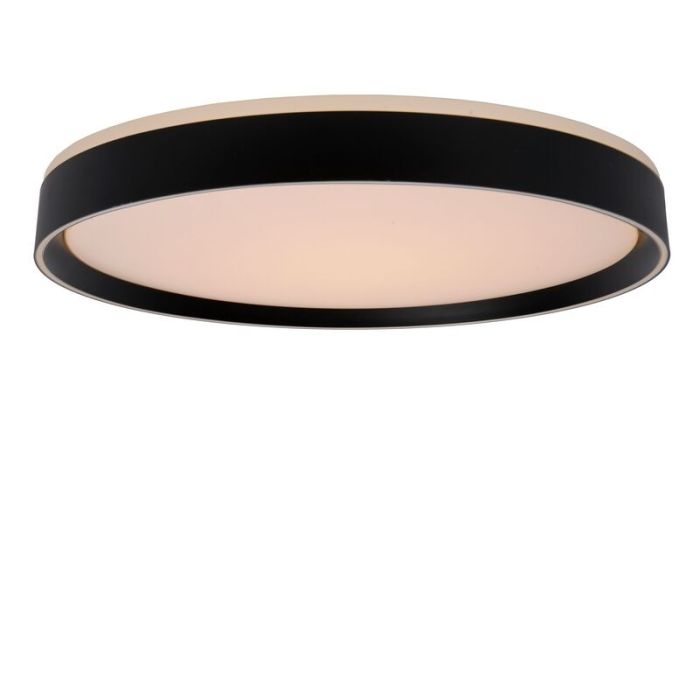 Zwarte plafonniere Nuria, acryl, 36w warm wit licht