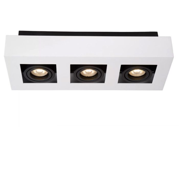 Witte dim to warm plafondspot Xirax, incl. 3x 5w GU10