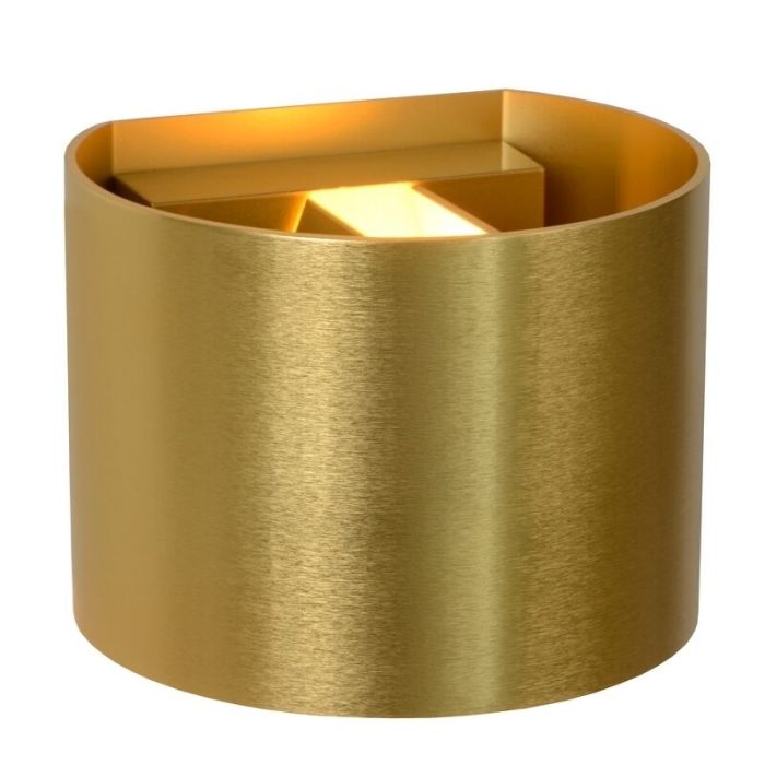 Gouden wandlamp Xio, aluminium