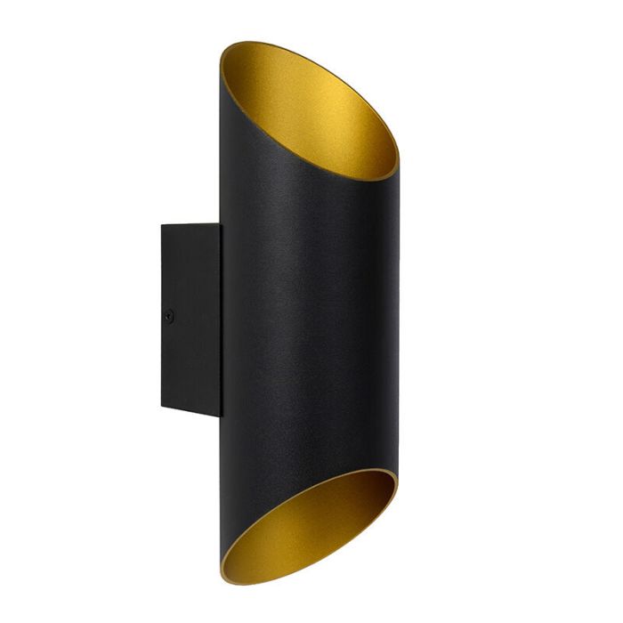 Zwarte moderne wandlamp, Quirijn, metaal