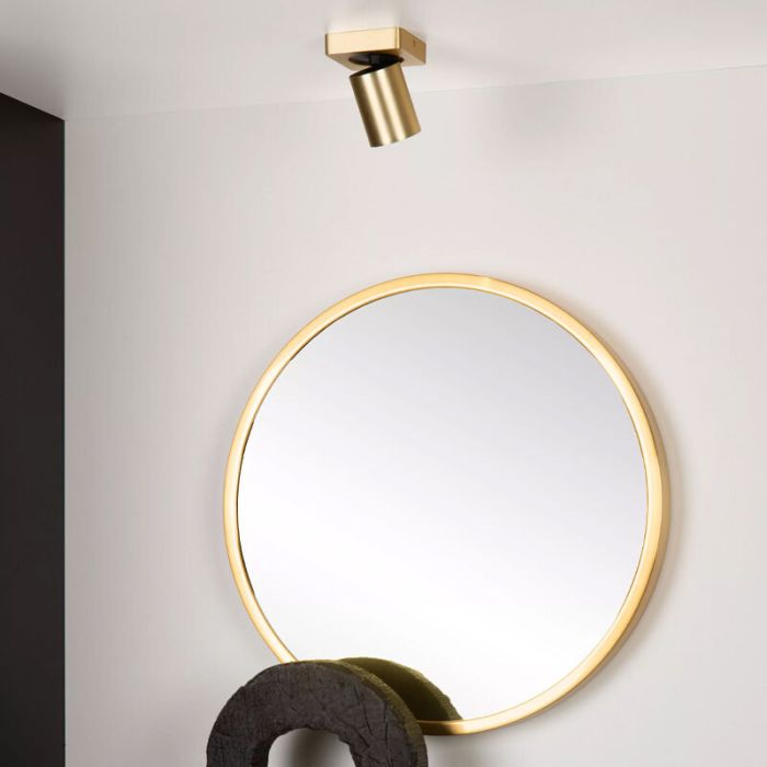 Gouden moderne plafondspot, Nigel, aluminium