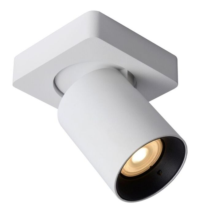 Witte plafondspot Nigel, aluminium