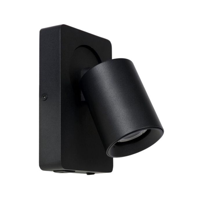 Zwarte wandspot Nigel, aluminium