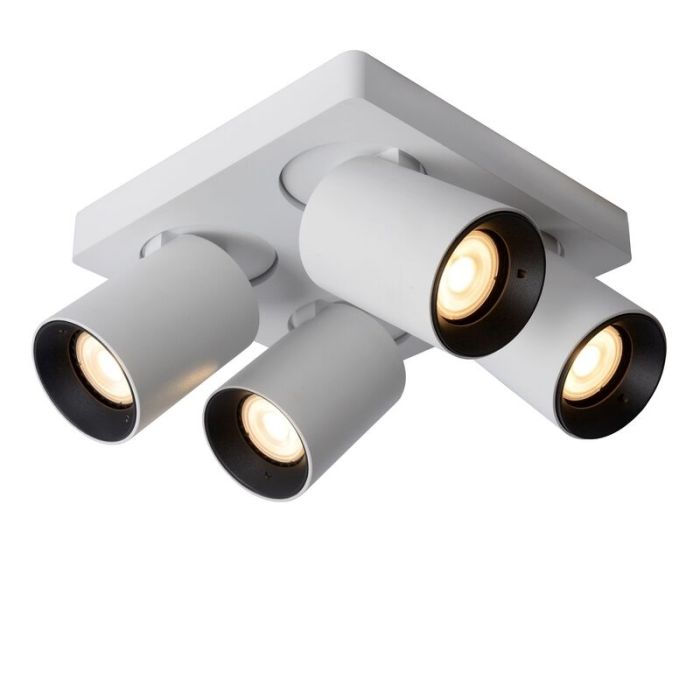 Witte plafondspot Nigel, aluminium