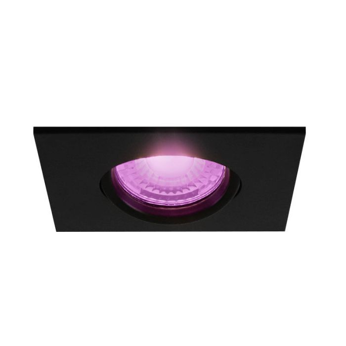 Moderne smart inbouwspot zwart, Jill, IP44, 4,5W, RGBW