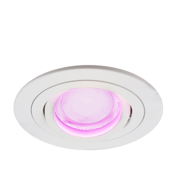 Aluminium smart inbouwspot wit, Scott, 4,5W, RGBW