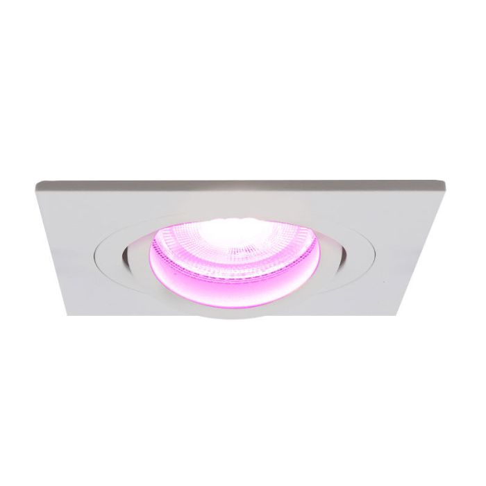 Aluminium smart inbouwspot wit, Scott, 4,5W, RGBW