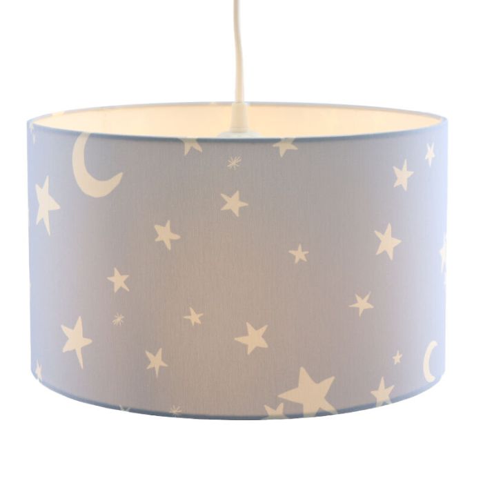 Blauwe sterren hanglamp Stars, kinderkamer