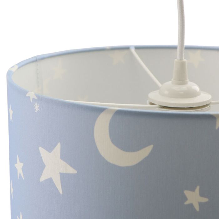 Blauwe sterren hanglamp Stars, kinderkamer