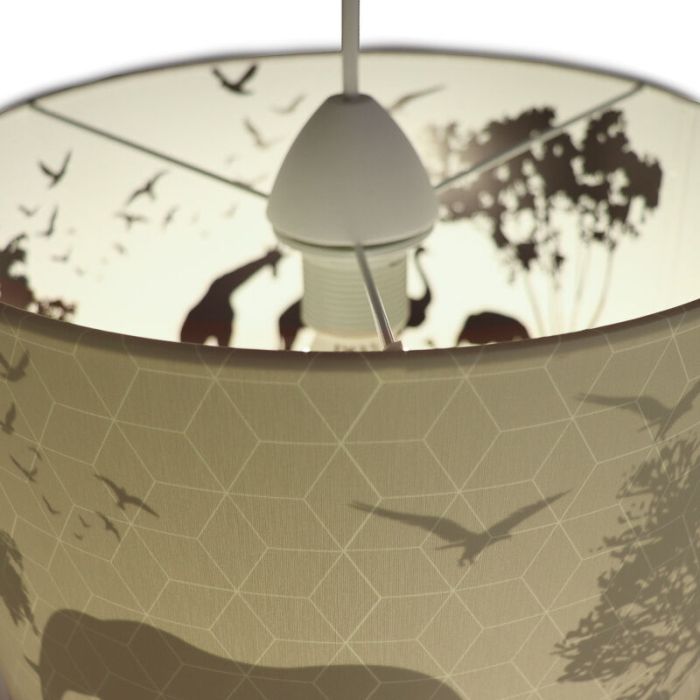 Mint dieren hanglamp Safari, Binnenzijde doorschijnend