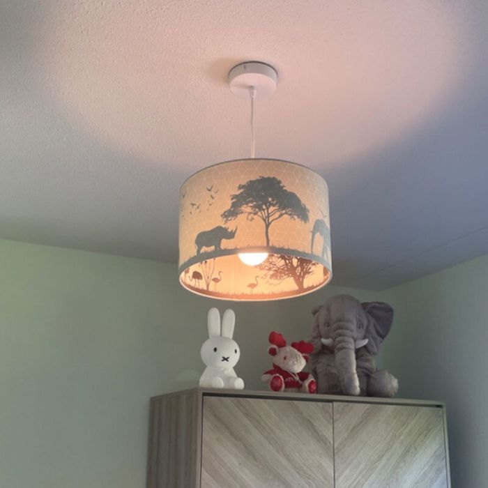 Mint dieren hanglamp Safari, Binnenzijde doorschijnend