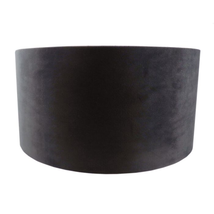 Zwart/gouden velours lampenkap Milene, 40 cm