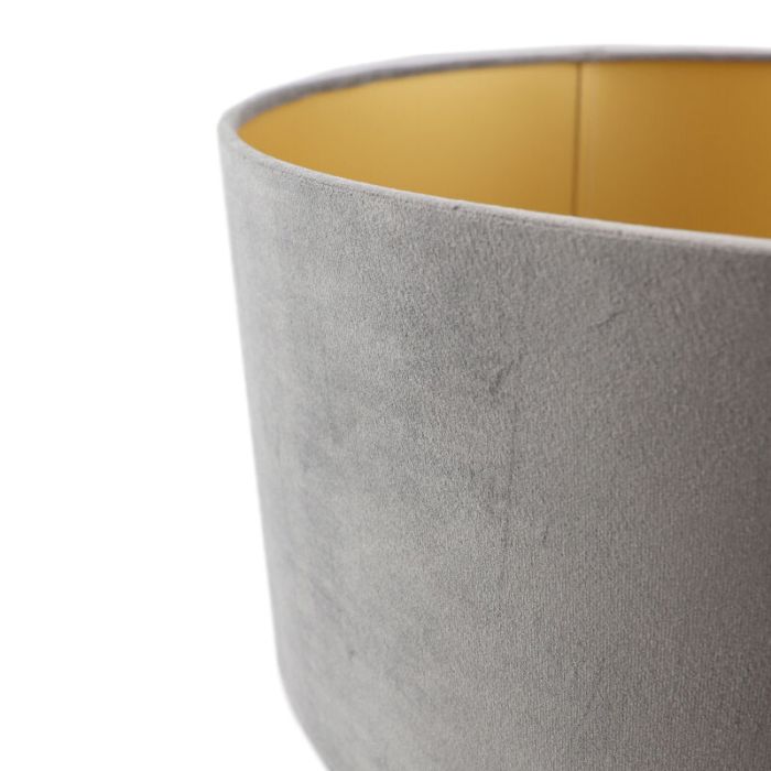 Grijs/gouden velours lampenkap Milene, 40 cm
