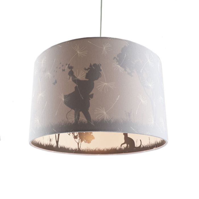 Grijze kinderkamer hanglamp Vlinders