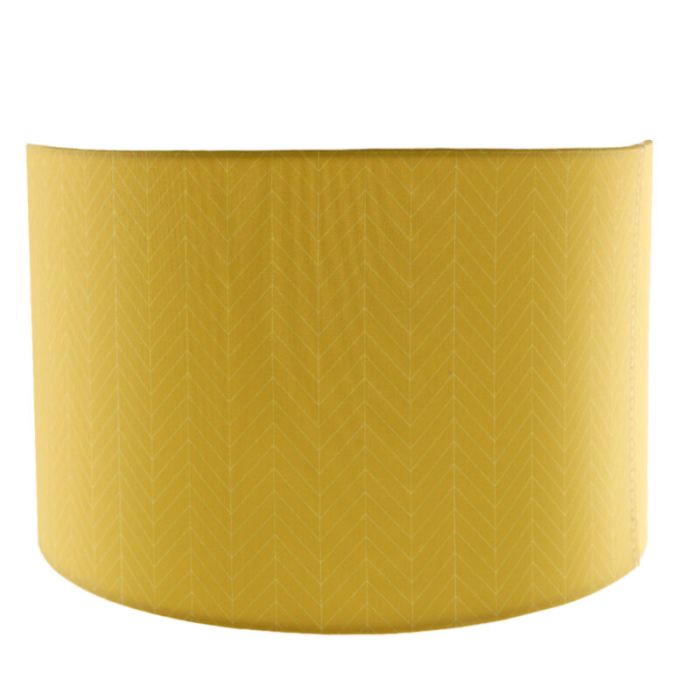 Okergele plafondlamp met lijntjesmotief