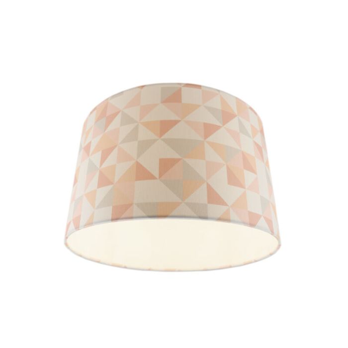 Ruitjesmotief plafondlamp roze, tienerkamer