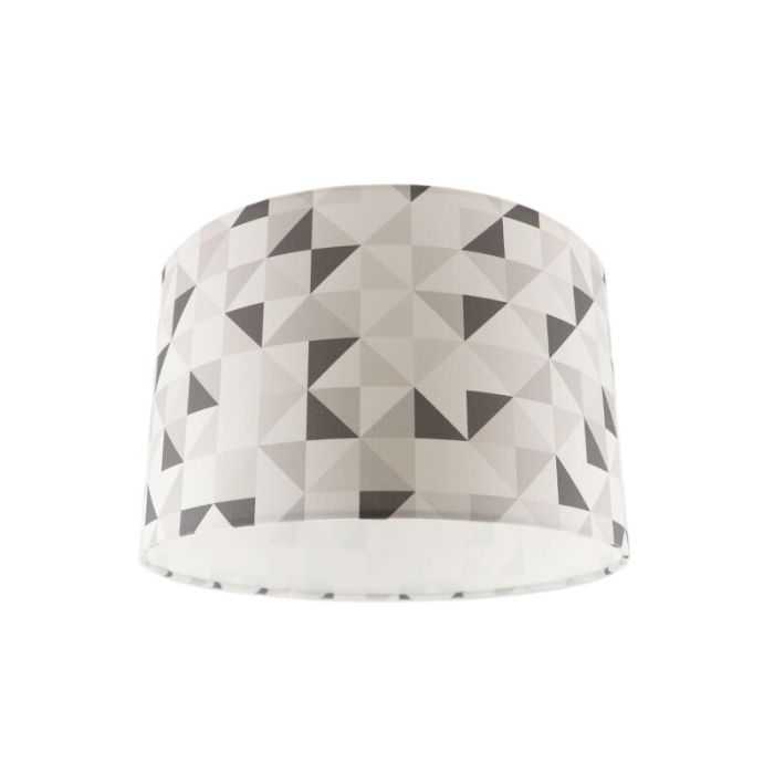 Ruitjesmotief plafondlamp grijs, tienerkamer