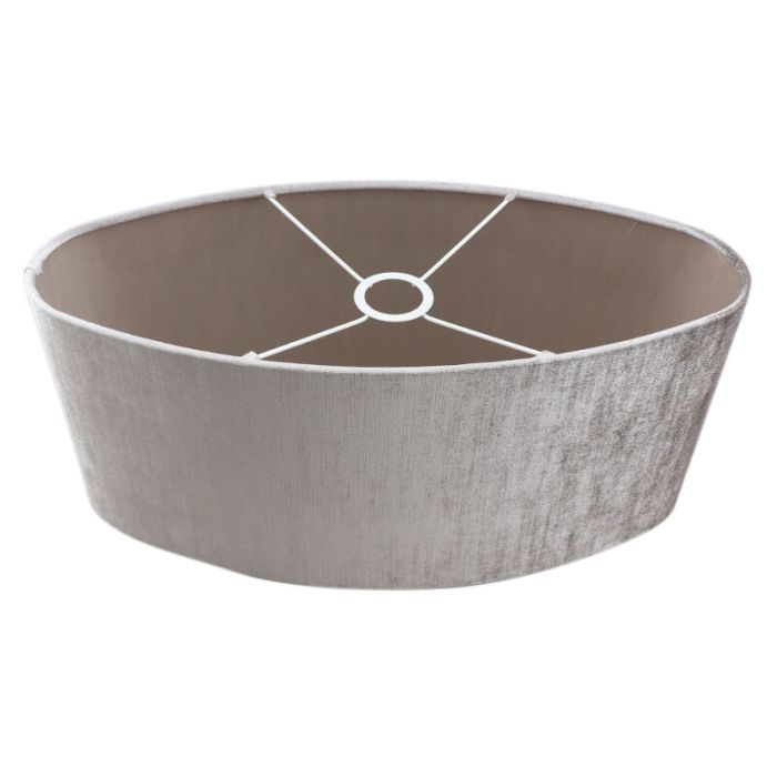 50 cm ovale velours grijze lampenkap, Rody