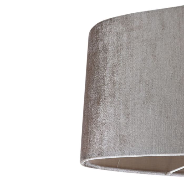 50 cm ovale velours grijze lampenkap, Rody