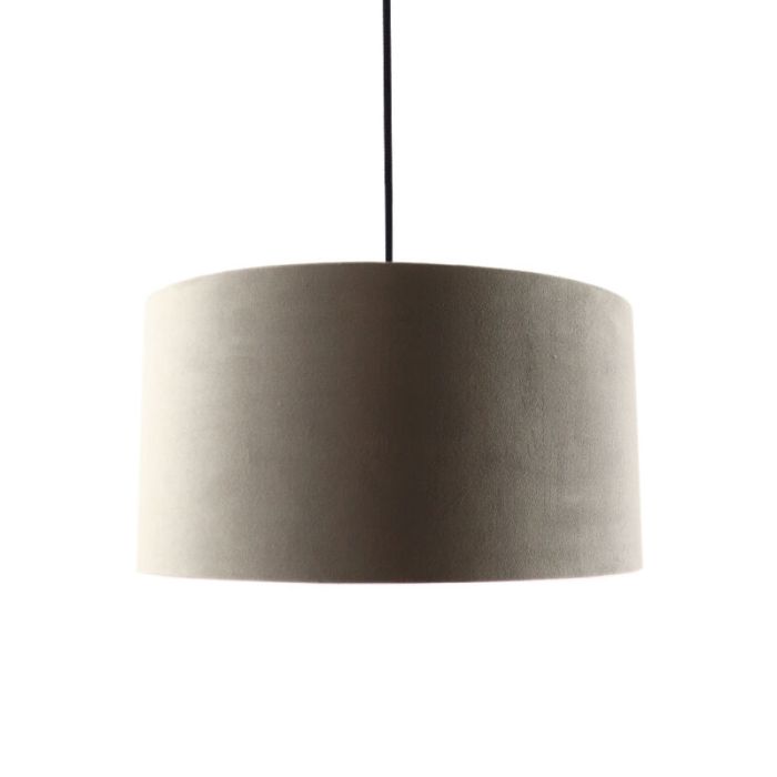 Hanglamp Urvin, grijs met goud velours, 40 cm