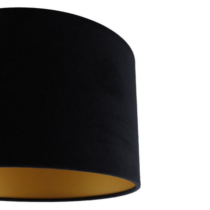 Zwart met gouden plafondlamp Krista, 30cm