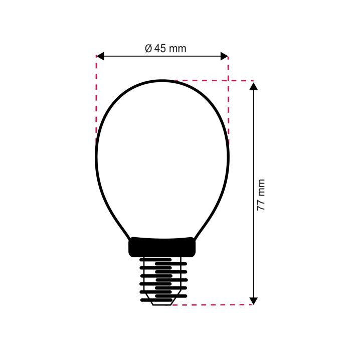 E14 LED kogellamp Lasco, 3W, warm wit