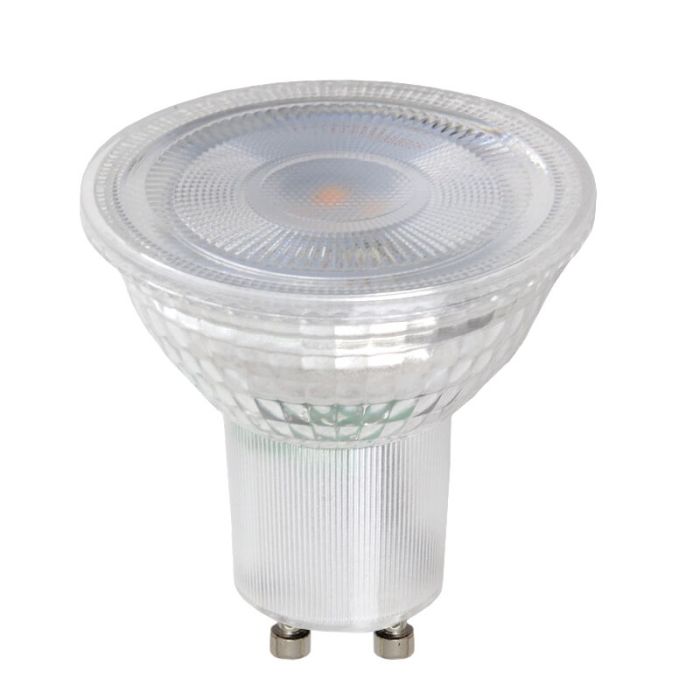 10-pack Dimbare transparante GU10 LED lamp Antonie, 5w, warm wit