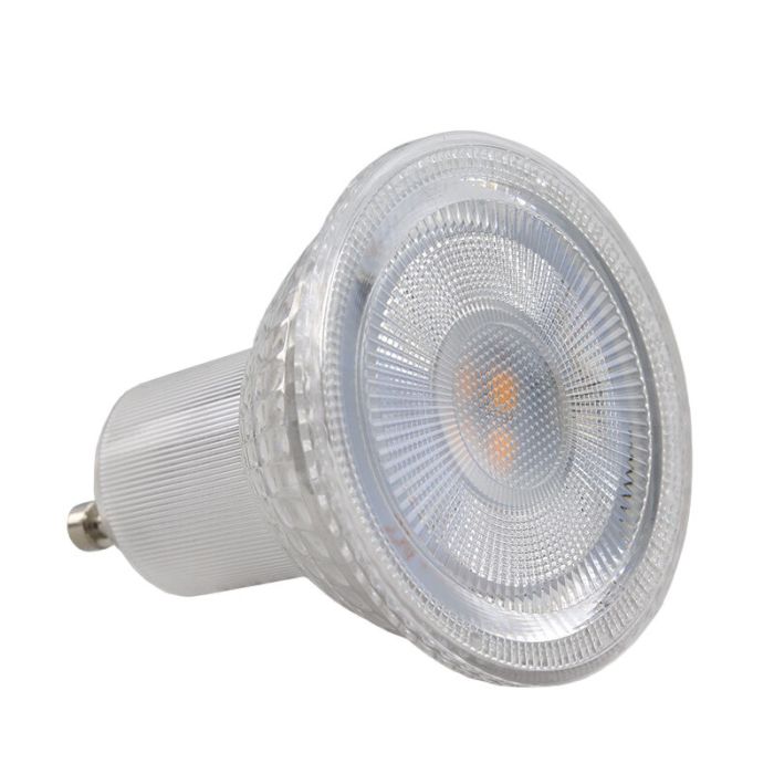 10-pack Dimbare transparante GU10 LED lamp Antonie, 5w, warm wit
